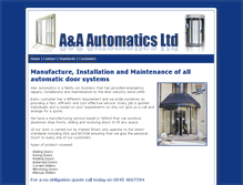 Tablet Screenshot of aaautomatics.co.uk